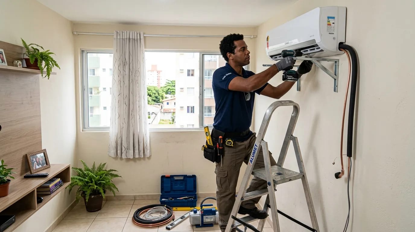 Instalação de ar-condicionado split em Jaraguá do Sul‑SC